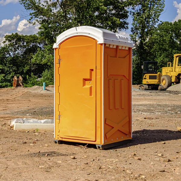 how often are the portable restrooms cleaned and serviced during a rental period in East Windsor Hill